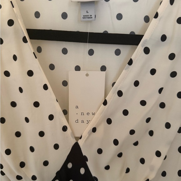 a new day Black and White Polka Dot Maxi Dress - Picture 4 of 5